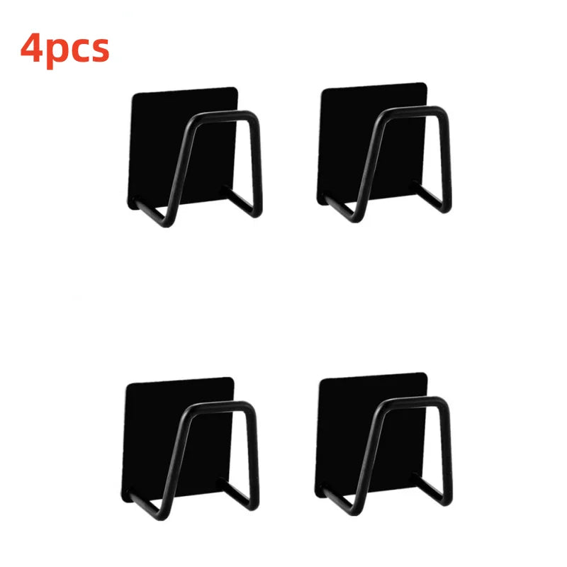 Kitchen Stainless Steel Sink Sponges Holder Self Adhesive Drain Drying Rack Kitchen Wall Hooks Accessories Storage Organizer