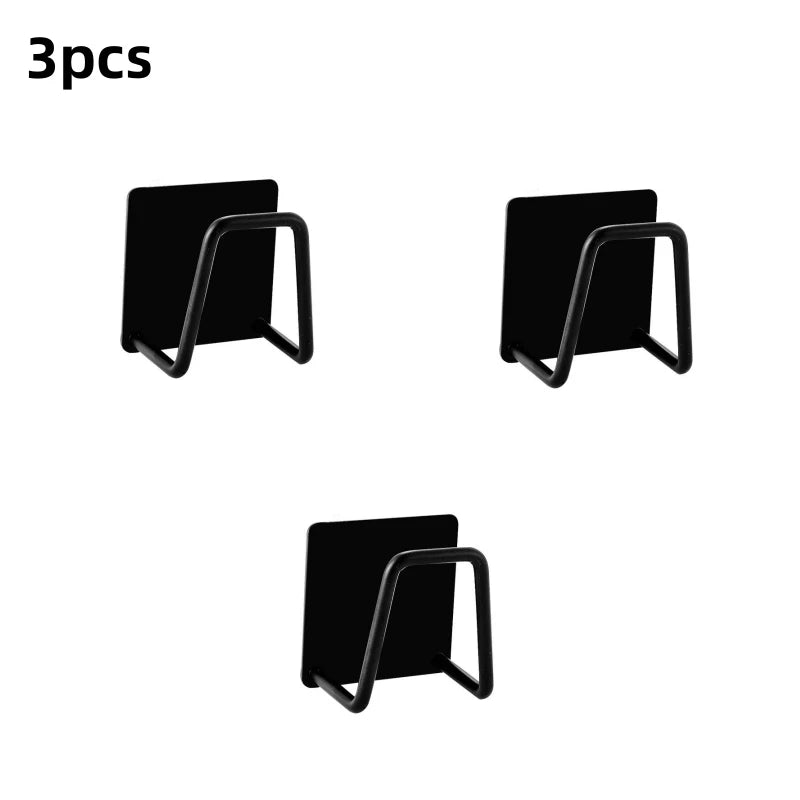 Kitchen Stainless Steel Sink Sponges Holder Self Adhesive Drain Drying Rack Kitchen Wall Hooks Accessories Storage Organizer