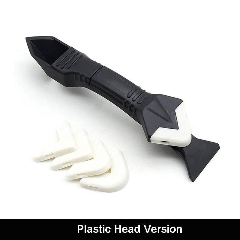 Silicone Caulking Tools Sealant Finishing Tool Grout Remove Scraper Caulk Remover Glass Glue Angle Scraper for Bathroom Kitchen